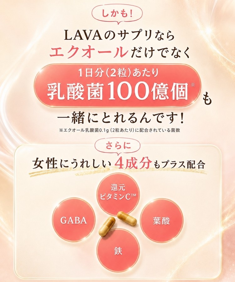 Yoganic Life エクオール乳酸菌 サプリメント［2袋］: 美容・健康LAVA