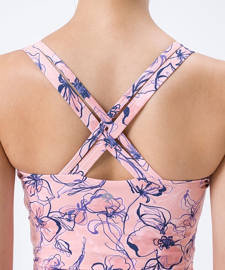 SUKALA】ラインフラワープリントブラトップ(S): ヨガウェアLAVA公式