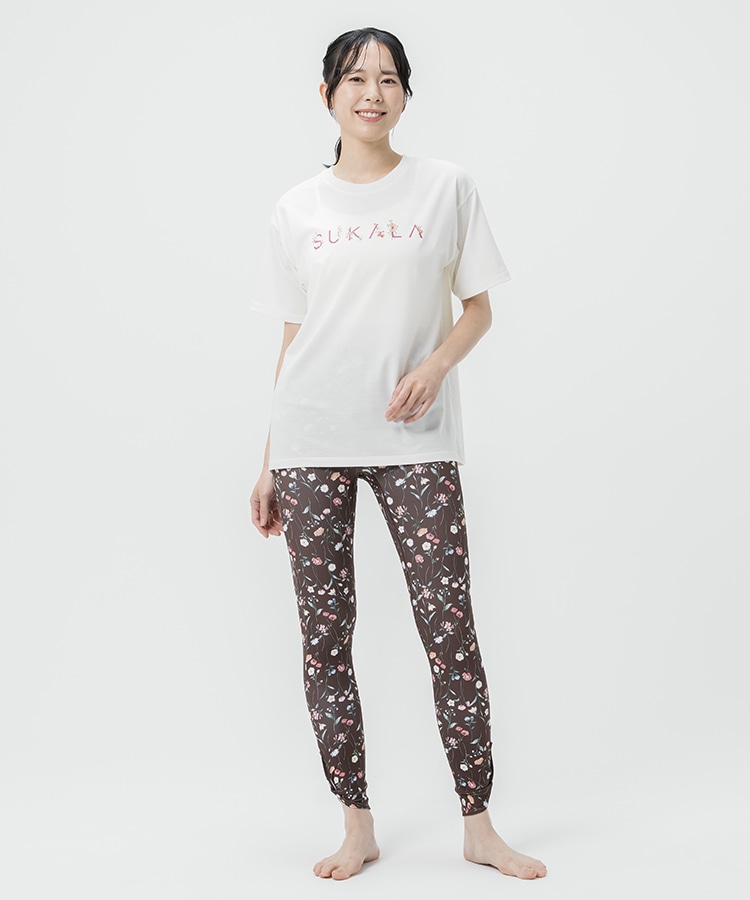 SUKALA 半袖Ｔシャツ　Lサイズ SUKALA】グラフィックTシャツ(M・Lサイズ アイボリー・サックス・オフ