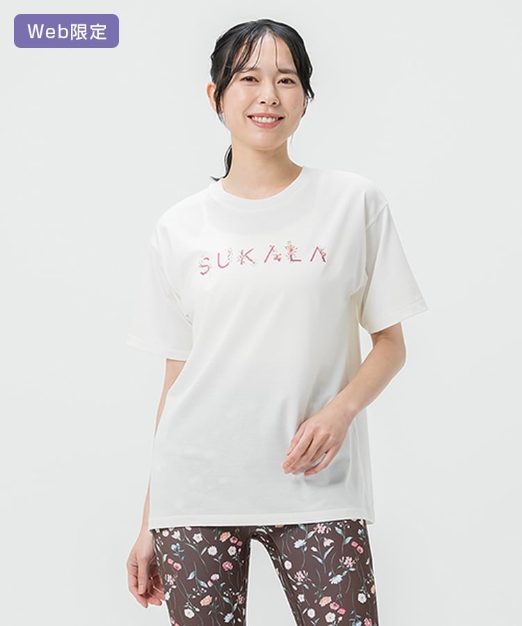 SUKALA】グラフィックTシャツ(M・Lサイズ アイボリー・サックス・オフ