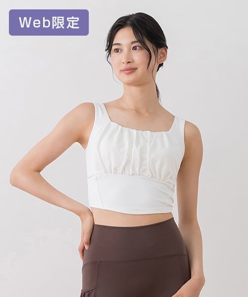 【SUKALA】フラワーレースブラトップ