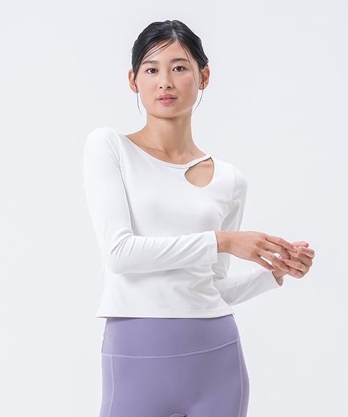 【SUKALA】カップ付きモダンカットアウトロングスリーブ