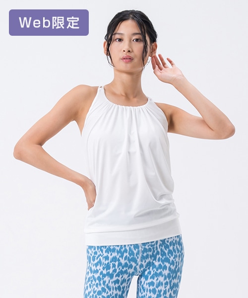 【SUKALA】フロントギャザークロスキャミソール