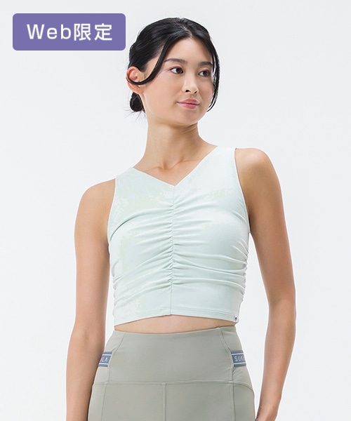 【SUKALA】アメリカンスリーブギャザータンクトップ