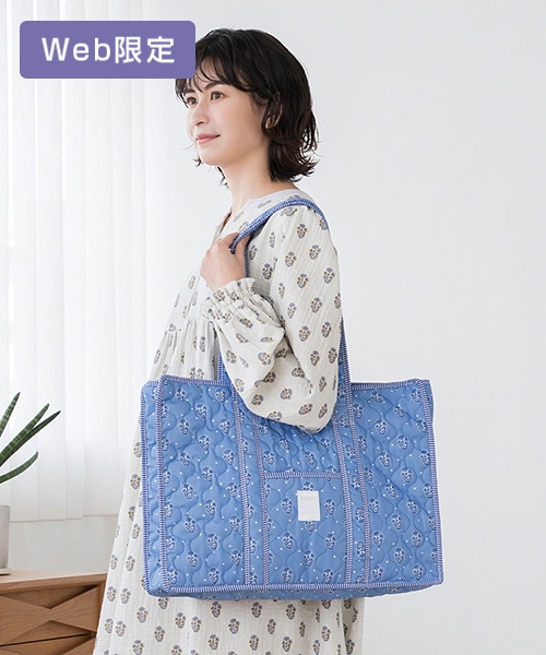 【SUKALA HOME】フルーレットプリントキルティングトート