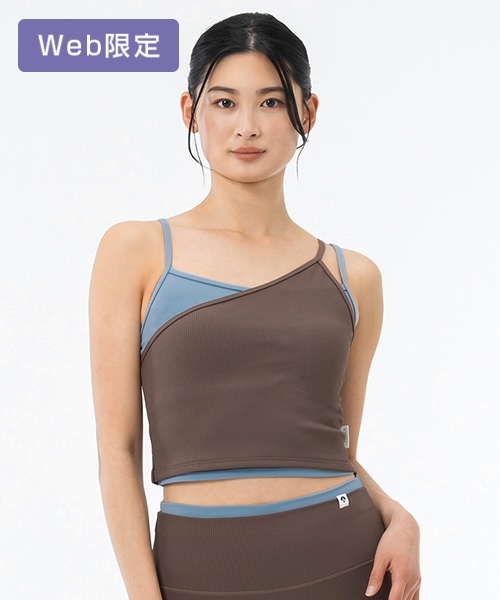 【SUKALA】リブコンビアシンメトリートップス