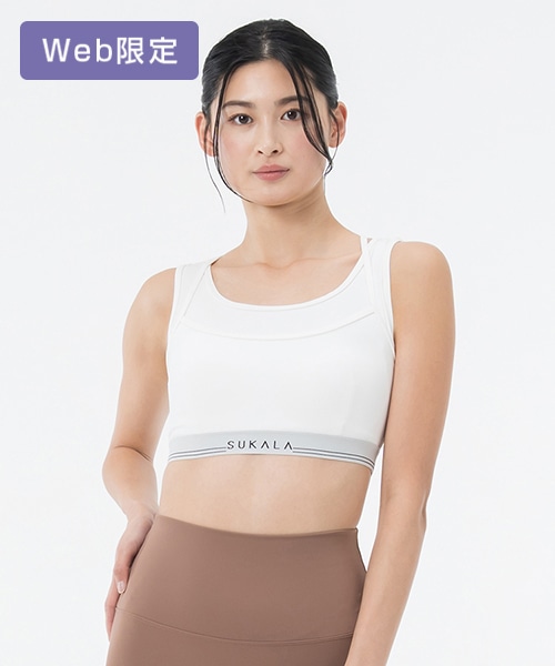 【SUKALA】リブコンビネーションブラトップ