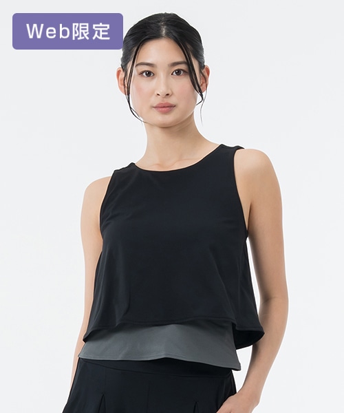 【SUKALA】バイカラーフレアタンクトップ