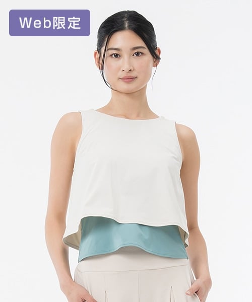 【SUKALA】バイカラーフレアタンクトップ