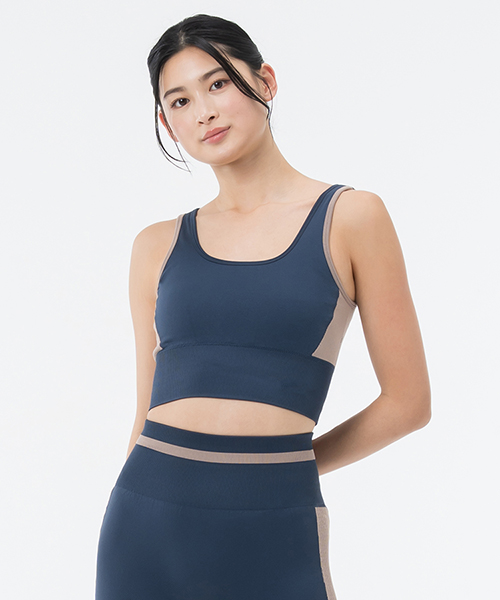 【SUKALA】アクティブバイカラーブラトップ