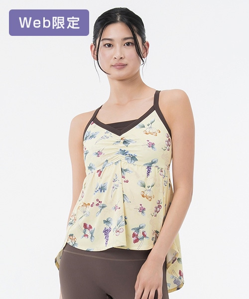 【SUKALA】フルーツプリントクロスタンクトップ