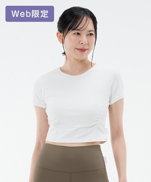 SUKALA】カップ付きバックベントTee(Lサイズ コーラルピンク