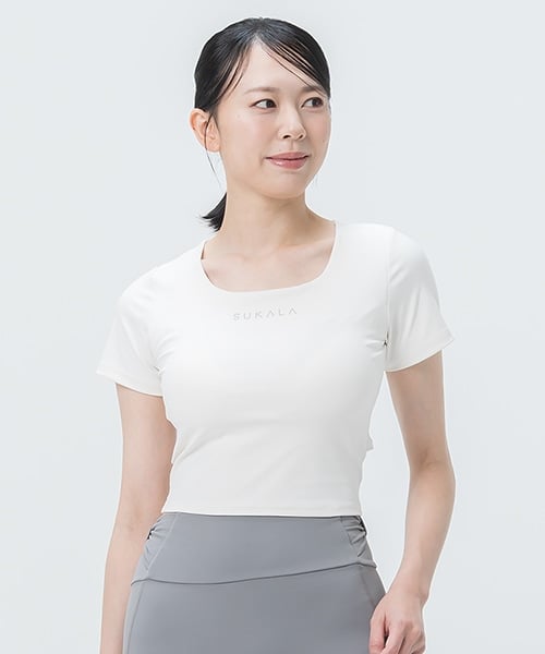 【SUKALA】カップ付きワンフィットクロスTee
