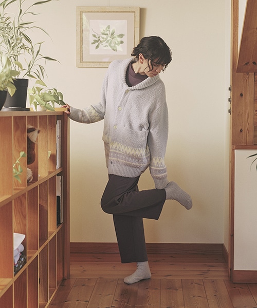 【SUKALA HOME】リラックスフィルセラノルディックジャガードカーディガン