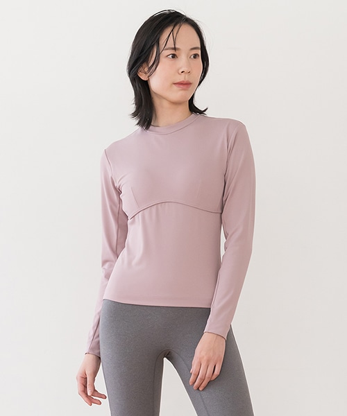【SUKALA】カップ付きフィットロングスリーブ