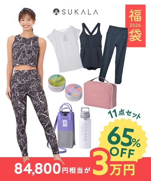 【2026福袋】SUKALA リボンフラワープリント/ブラック