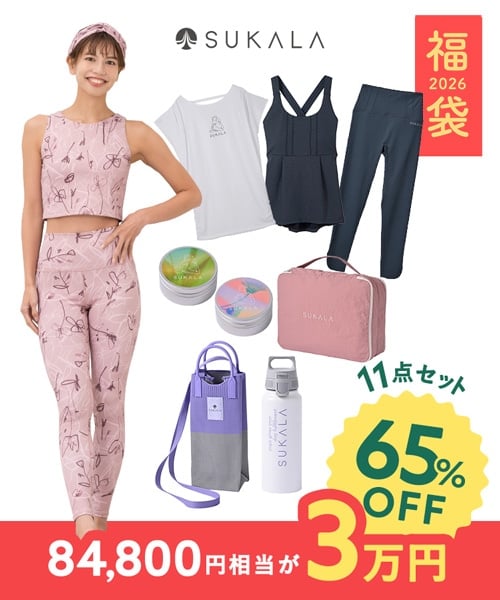 【2026福袋】SUKALA リボンフラワープリント/スモークピンク