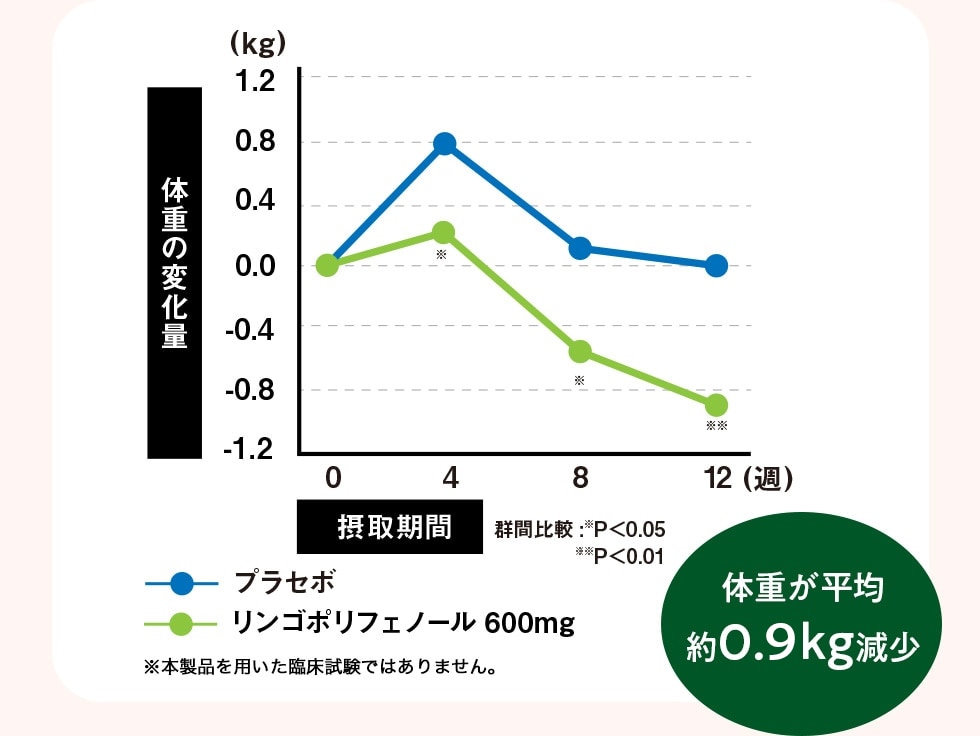 腹部内臓脂肪面積の減少