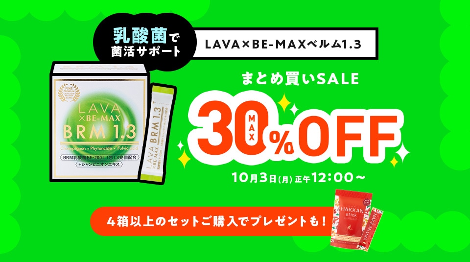 数量限定商品や在庫限り LAVA×BE-MAX BRM1.3 賞味期限2024/7/11 - 食品