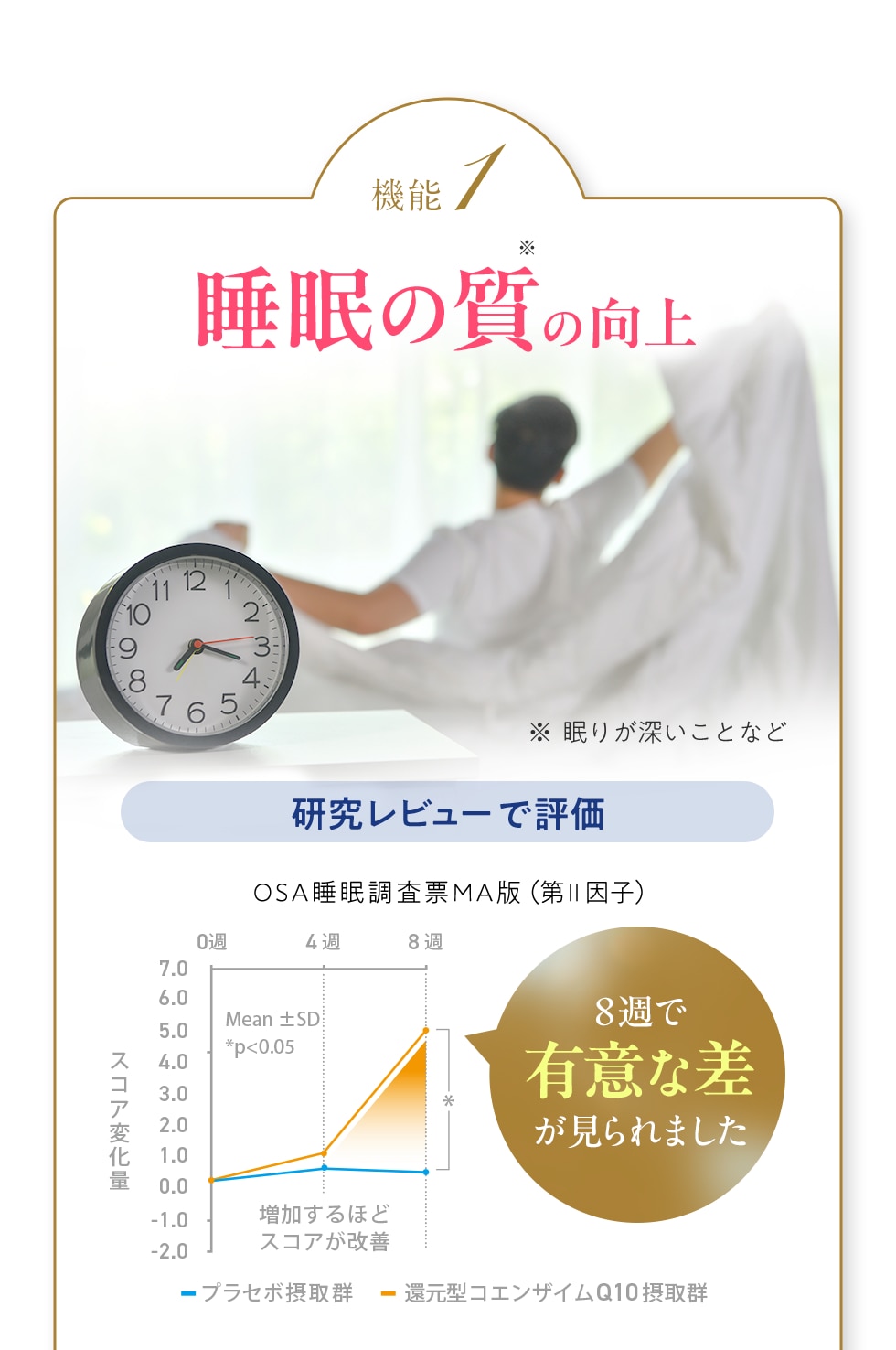 機能1　睡眠の質の向上