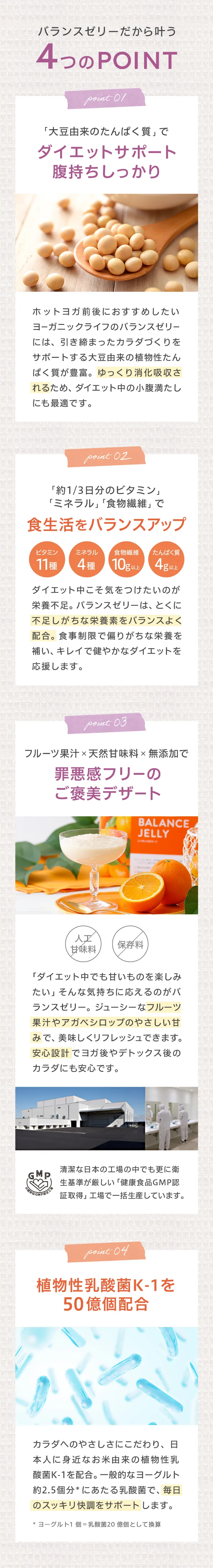 バランスゼリーだから叶う4つのPOINT